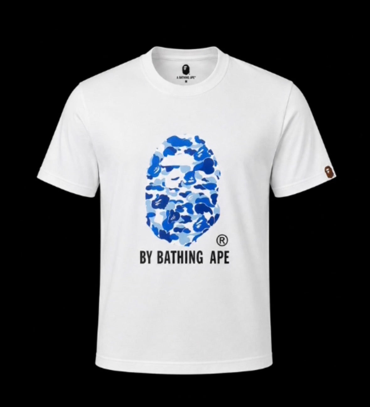 A Bathing Ape (BAPE) White & Blue Camo T-Shirt